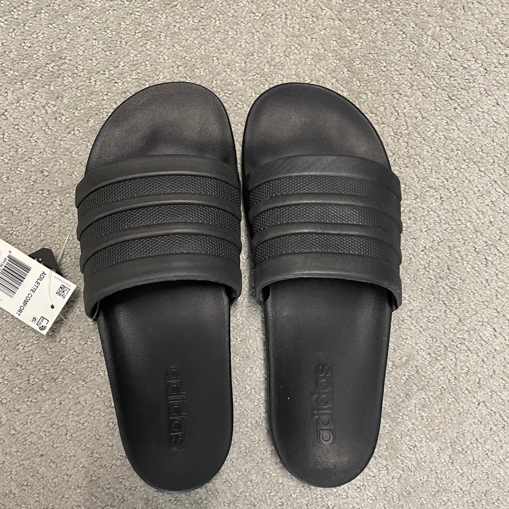 Adidas Adilette Women’s Black Slide Sandals Size 9